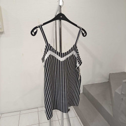 debardeur raye noir et blanc