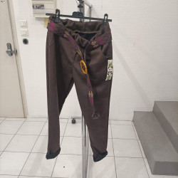 pantalon daim avec ceinture