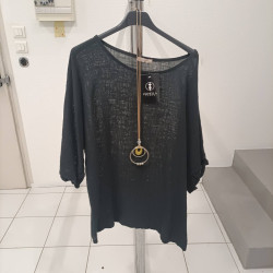 tunique noir avec collier