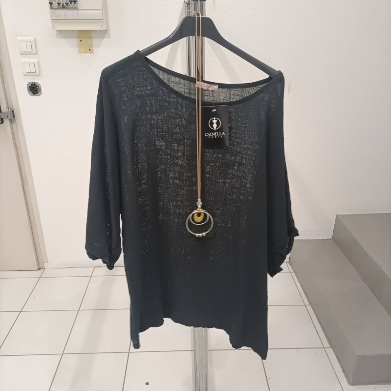 tunique noir avec collier