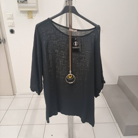 tunique noir avec collier