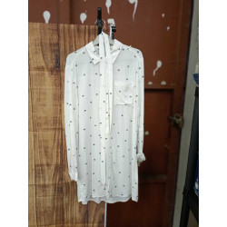 chemise longue blanc