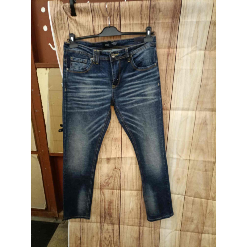 jeans foncé délavé