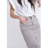 jupe en coton gris