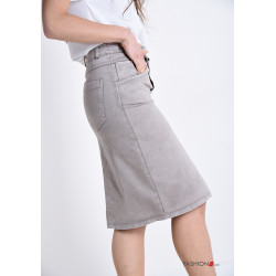 jupe en coton gris