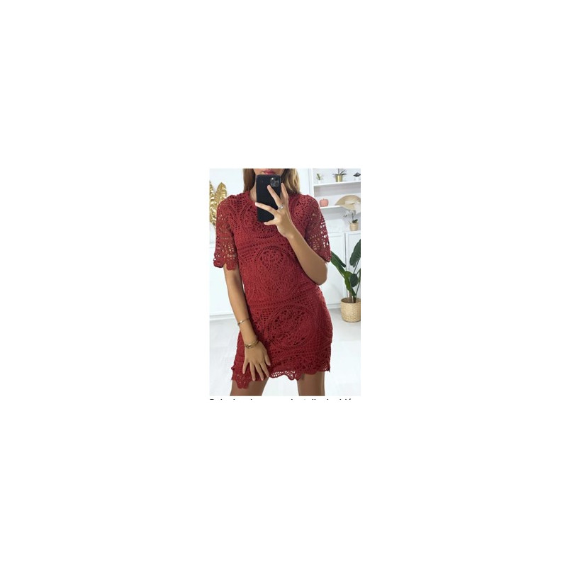 robe dentelle bordeaux